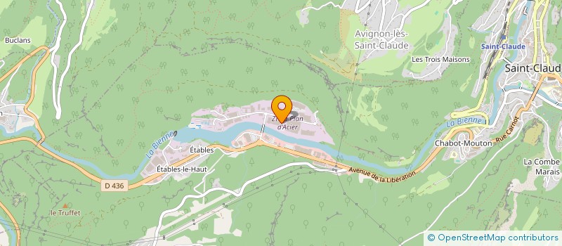 localisation de l'entreprise MBF ALUMINIUM  SAINT-CLAUDE