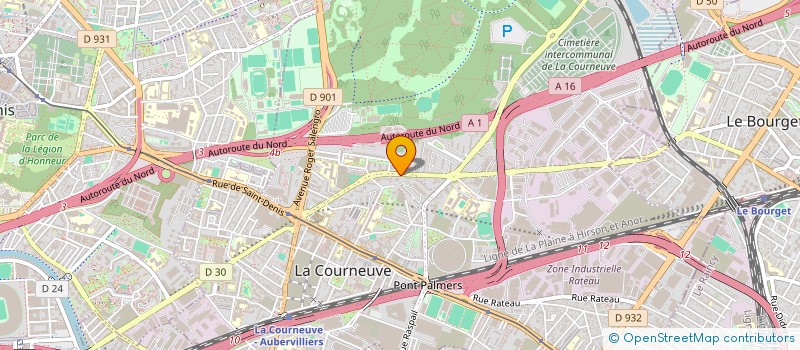 localisation de l'entreprise MBG à LA COURNEUVE