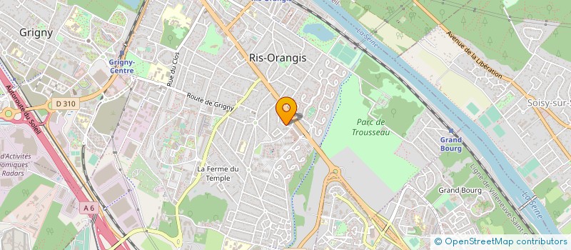localisation de l'entreprise MBG CENTER à RIS-ORANGIS