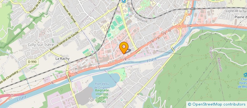 localisation de l'entreprise MBI 73 à ALBERTVILLE