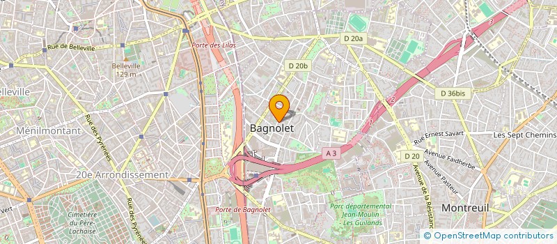 localisation de l'entreprise MBI CONCEPT à BAGNOLET