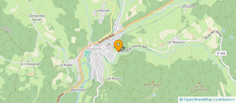 localisation de l'entreprise MBI INVEST  RIOTORD