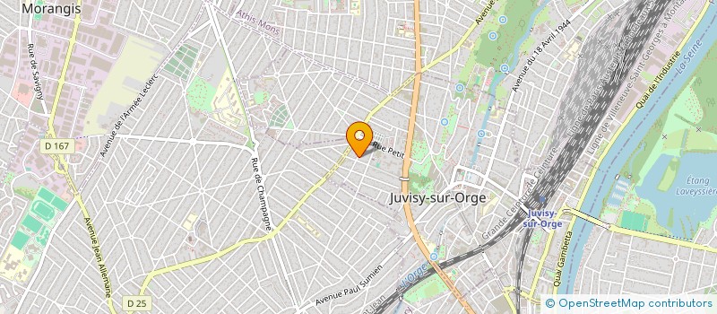 localisation de l'entreprise MBI TRANSPORTS à JUVISY-SUR-ORGE