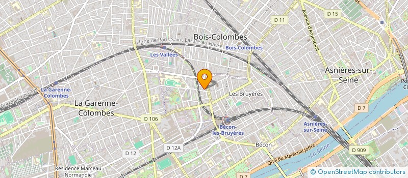 localisation de l'entreprise MBJ PRODUCTIONS à BOIS-COLOMBES