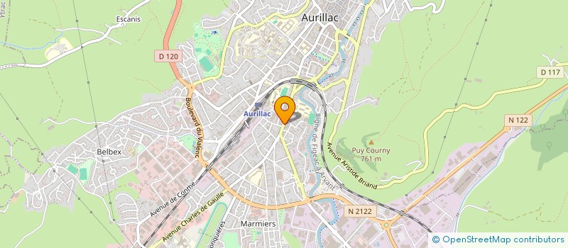 localisation de l'entreprise MBK IMMOBILIER à AURILLAC