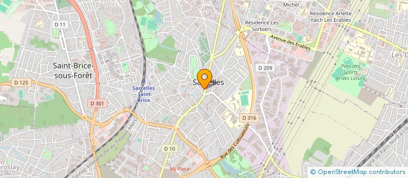 localisation de l'entreprise MBK TOITURE  SARCELLES
