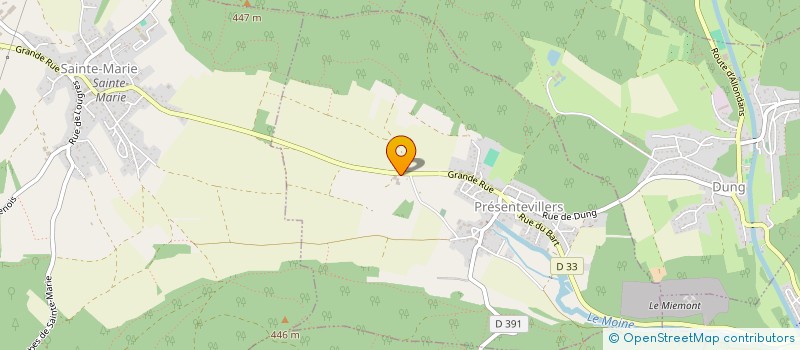 localisation de l'entreprise MBL à PRESENTEVILLERS