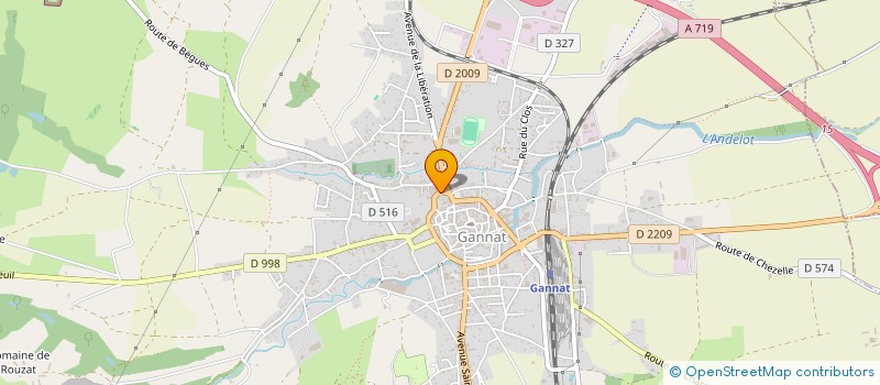 localisation de l'entreprise MBM ASSOCIES à GANNAT