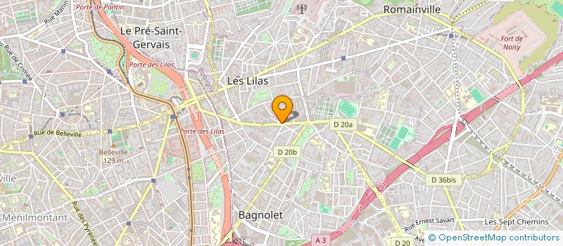 localisation de l'entreprise MBMP à BAGNOLET