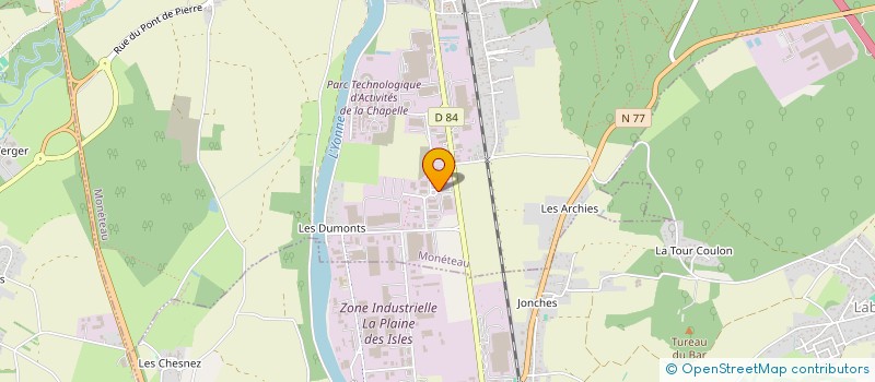 localisation de l'entreprise MBO AUXERRE à MONETEAU