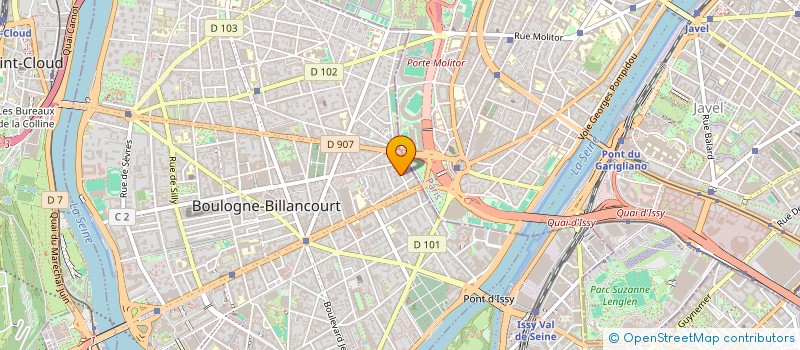 localisation de l'entreprise MBO INSTITUT à BOULOGNE-BILLANCOURT