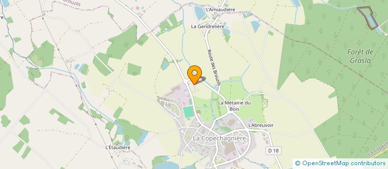 localisation de l'entreprise MBO REVETEMENT  LA COPECHAGNIERE