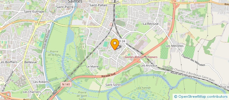 localisation de l'entreprise MBONDO MAORGUE (ASSOCIATION FRANCO-AFRICAINE D'ECHANGES CULTURELS, EDUCATIFS ET ARTISTIQUES)  SAINTES