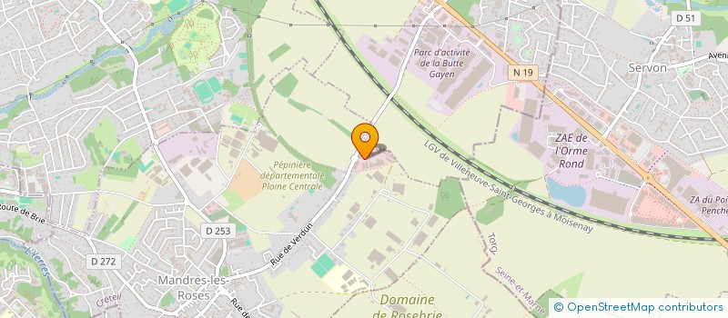 localisation de l'entreprise MBSS METALLERIE BARDAGE SERRURERIE SERV à MANDRES-LES-ROSES