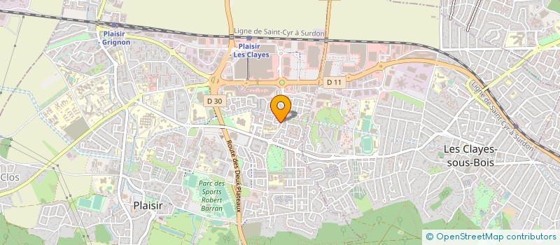 localisation de l'entreprise MBZ BUREATIQUE à PLAISIR