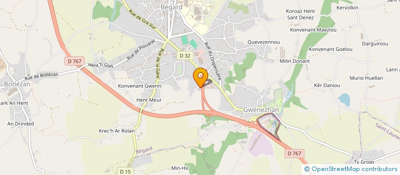 localisation de l'entreprise MC AUTO UTIL  BEGARD