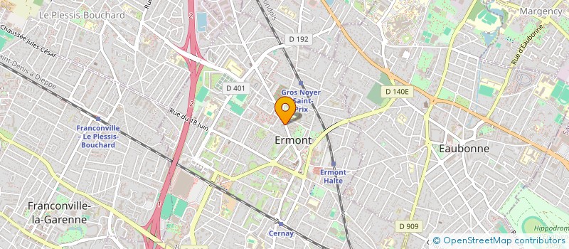 localisation de l'entreprise MC AUTOMOBILES  ERMONT