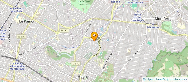 localisation de l'entreprise MC BATIMENT à GAGNY