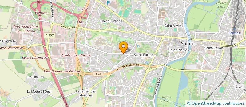 localisation de l'entreprise MC BATIRENOV TCE à SAINTES