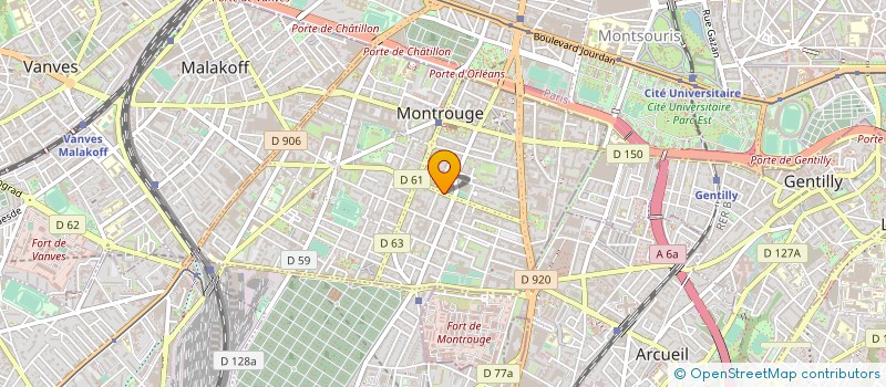 localisation de l'entreprise MC BTP à MONTROUGE