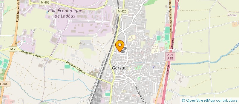 localisation de l'entreprise MC COMPTABILITE CONSEIL AUDIT  GERZAT