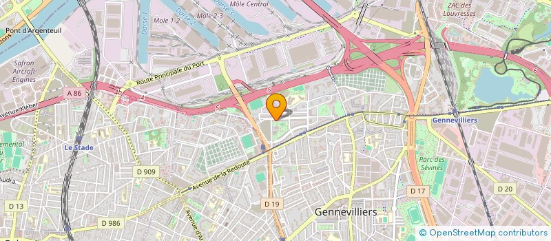 localisation de l'entreprise MC DRIVE à GENNEVILLIERS