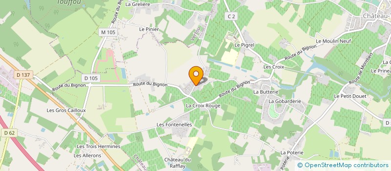 localisation de l'entreprise MC ELECTRICITE  CHATEAU-THEBAUD