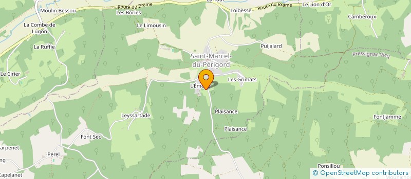 localisation de l'entreprise MC ET B.  SAINT-MARCEL-DU-PERIGORD