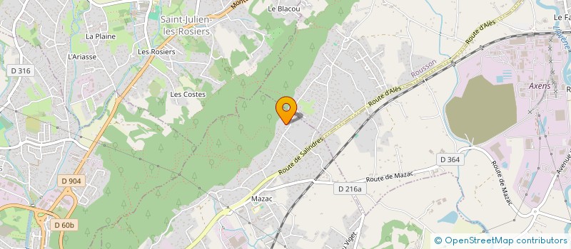 localisation de l'entreprise MC ETANCHEITE à SAINT-PRIVAT-DES-VIEUX