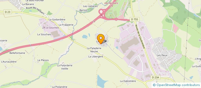 localisation de l'entreprise MC GUERIN  LES HERBIERS