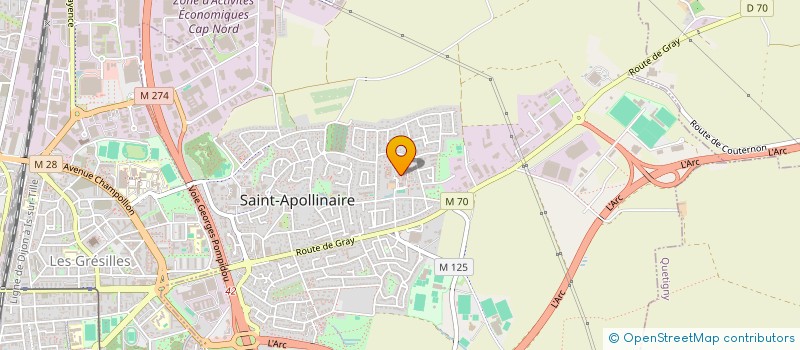 localisation de l'entreprise MC INVEST à SAINT-APOLLINAIRE