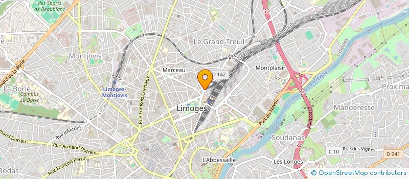 localisation de l'entreprise MC L'ORANGERIE à LIMOGES