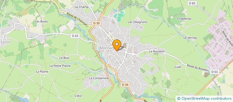 localisation de l'entreprise MC PIZZA  MORNANT