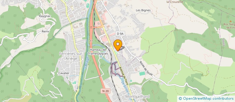 localisation de l'entreprise MC PLAQUISTES à MONTGAILHARD