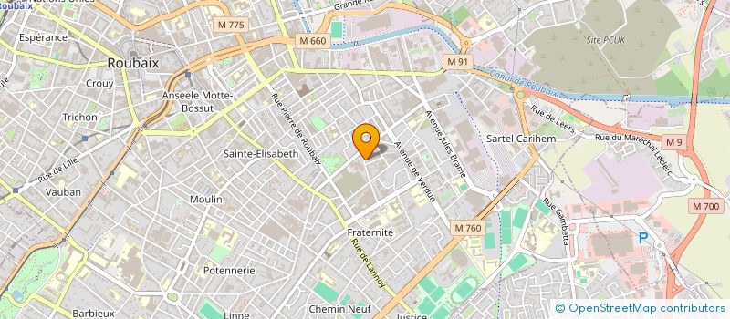 localisation de l'entreprise MC SERVICE à ROUBAIX
