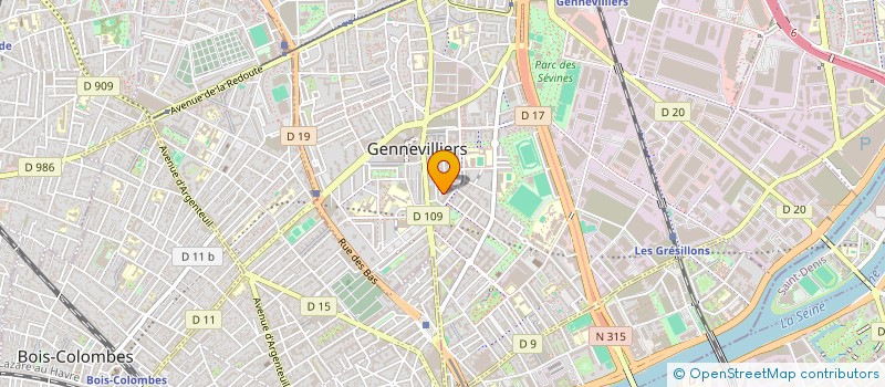 localisation de l'entreprise MC TELECOMS à GENNEVILLIERS