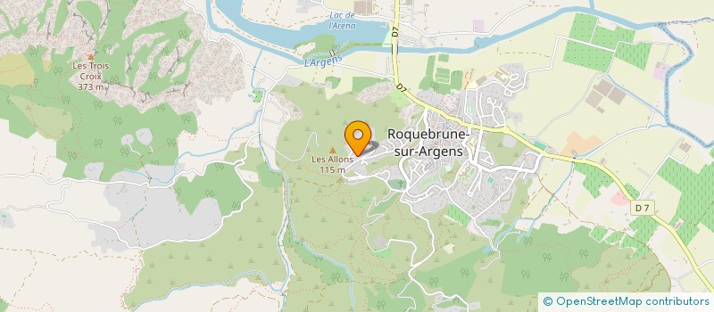 localisation de l'entreprise MC TOITURE 83 à ROQUEBRUNE-SUR-ARGENS