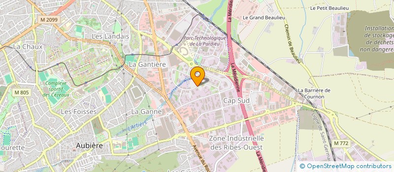 localisation de l'entreprise MC2 à AUBIERE