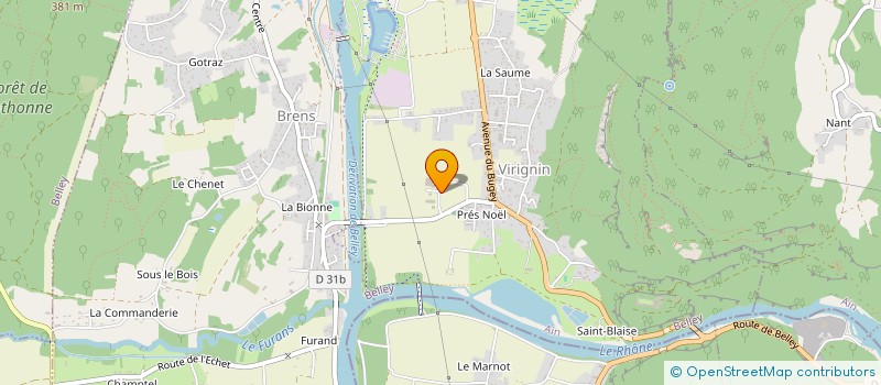 localisation de l'entreprise MC2A VIRIEU  VIRIGNIN