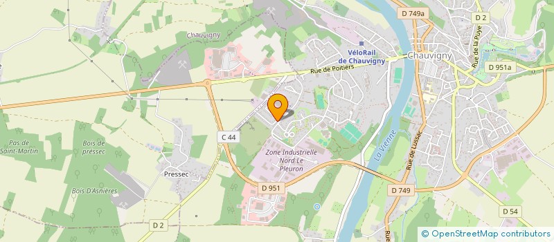 localisation de l'entreprise MC2D.I. 1  CHAUVIGNY