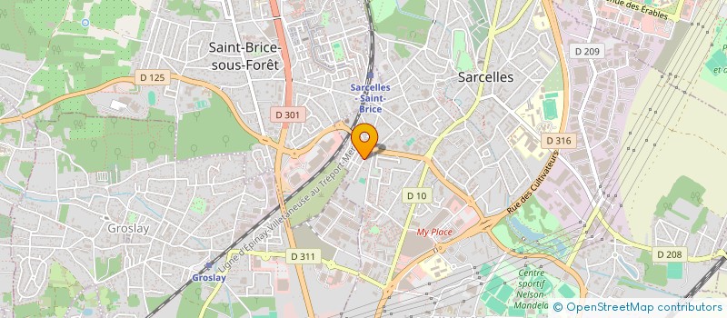 localisation de l'entreprise MC2J à SARCELLES