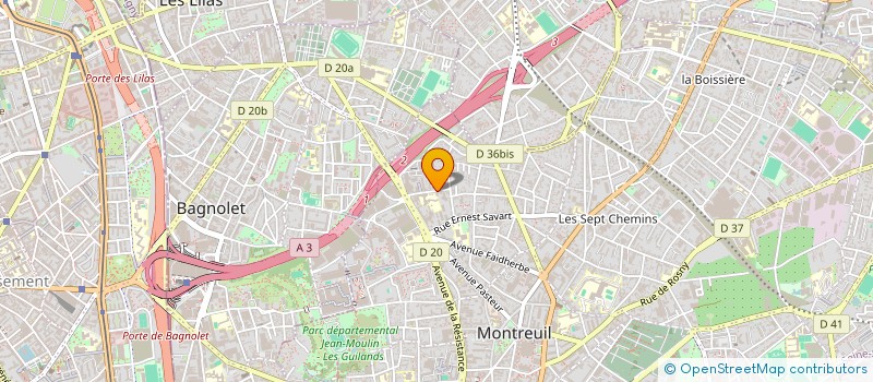 localisation de l'entreprise MCA  MONTREUIL