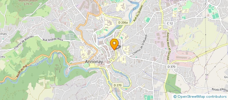 localisation de l'entreprise MCA à ANNONAY