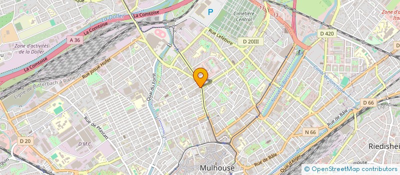 localisation de l'entreprise MCA  MULHOUSE