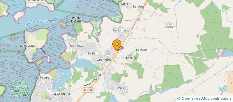 localisation de l'entreprise MCA DECO  LE HEZO