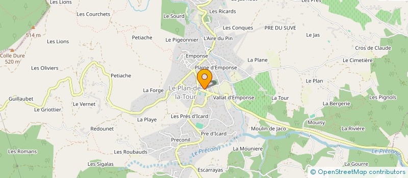 localisation de l'entreprise MCA INVEST à LE PLAN-DE-LA-TOUR