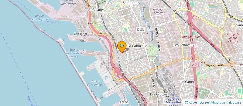 localisation de l'entreprise MCA PROJETS  MARSEILLE
