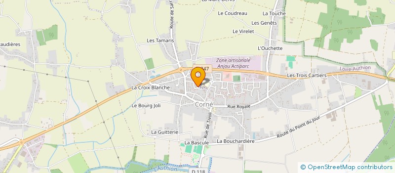 localisation de l'entreprise MCA-RESINE à LOIRE-AUTHION