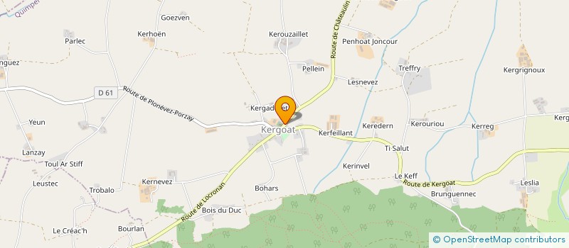 localisation de l'entreprise MCB COUVERTURE  QUEMENEVEN