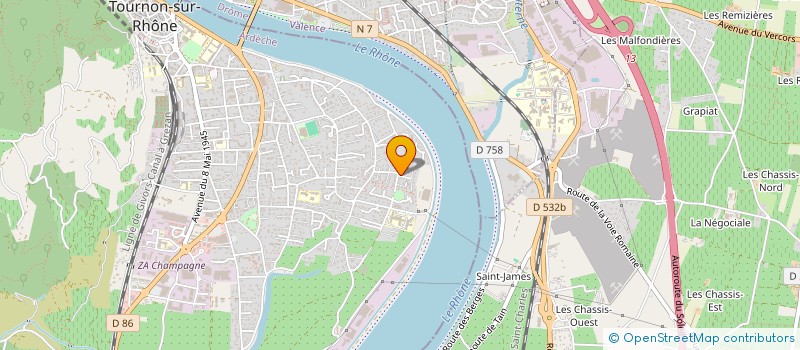 localisation de l'entreprise MCC IMMOBILIER à TOURNON-SUR-RHONE
